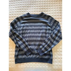 Perry Ellis Striped Crewneck Sweater Cotton Blend Mens XL
